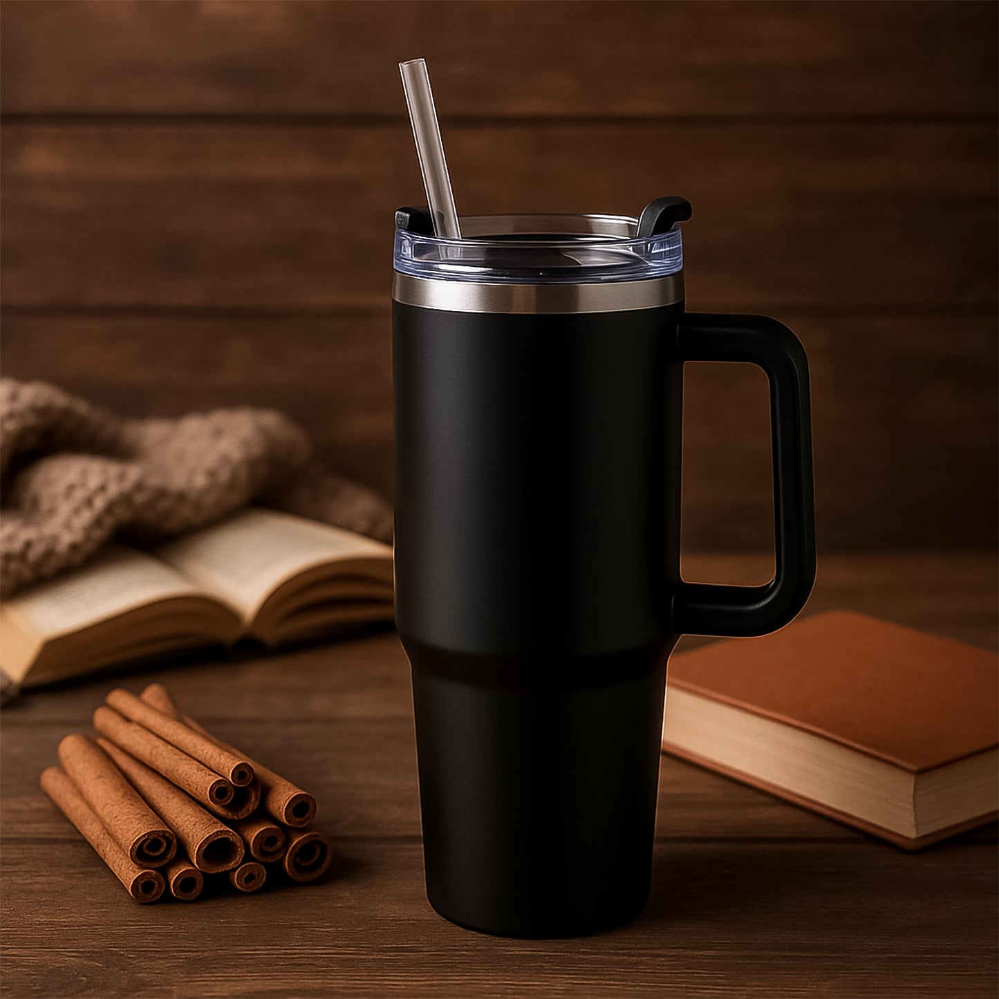 Premium 1200 Ml Stainless Steel Vacuum Insulated Travel Mug With Straw And Handle (1200ml 1 Pc)