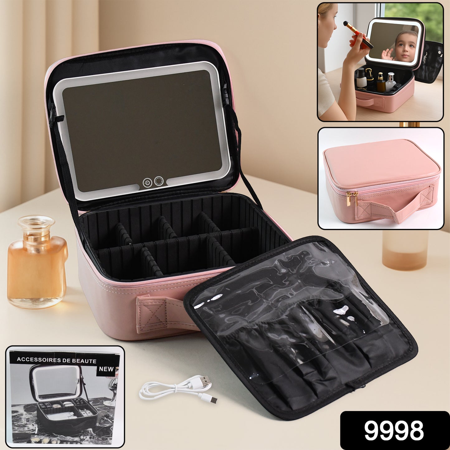 Premium Led Light Makeup Organizer