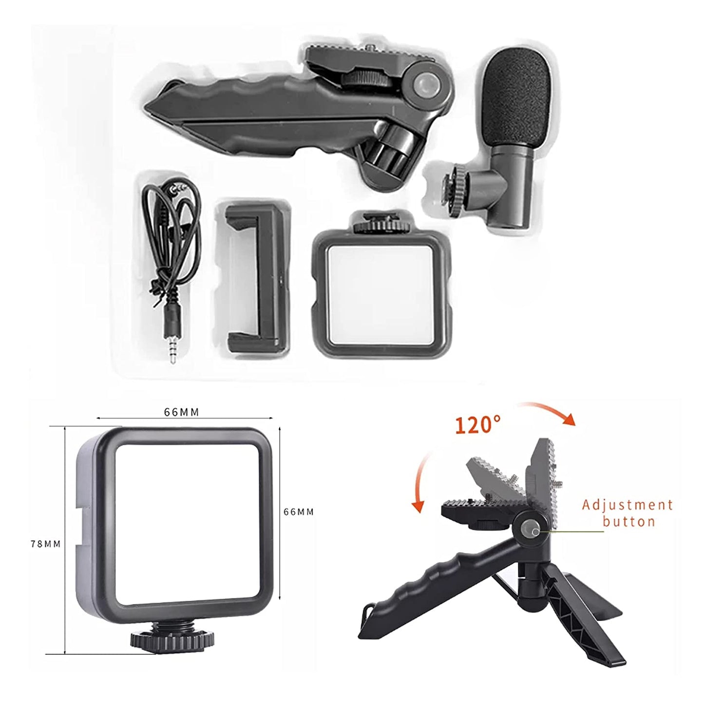 Creator's kit -Tripod+Mic+Light+Phone Mount