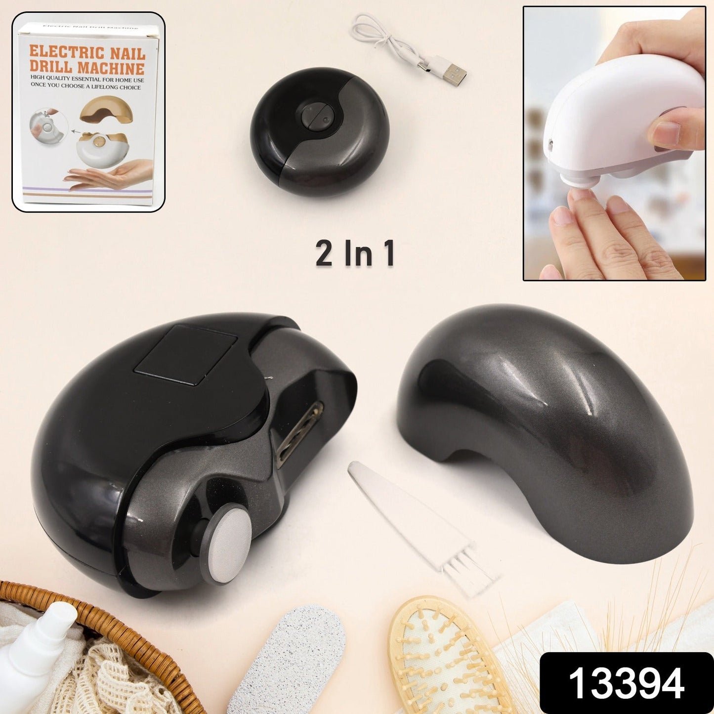 Premium Electric Nail Clipper With Light (1 Pc)