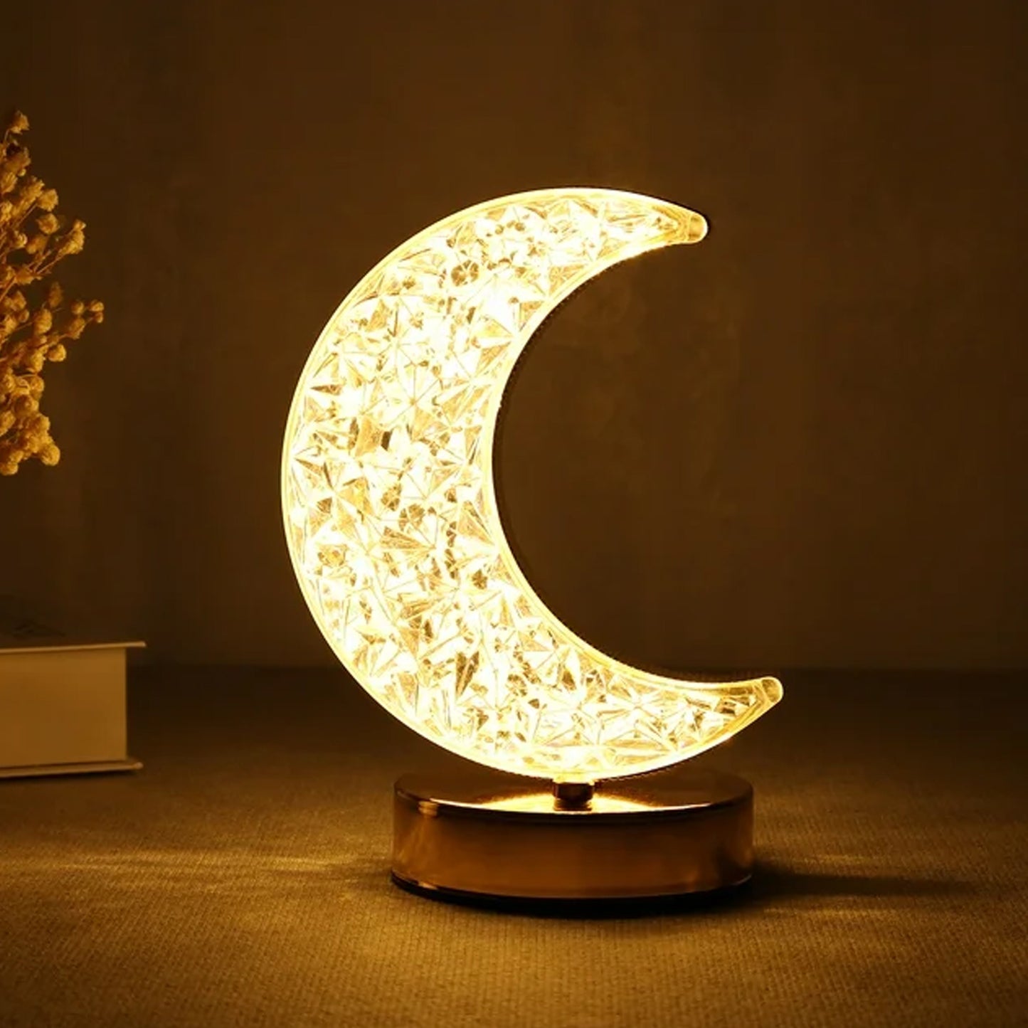 Table Moon Crystal Lamp