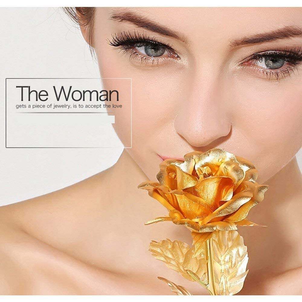 Golden Rose With Premium Box