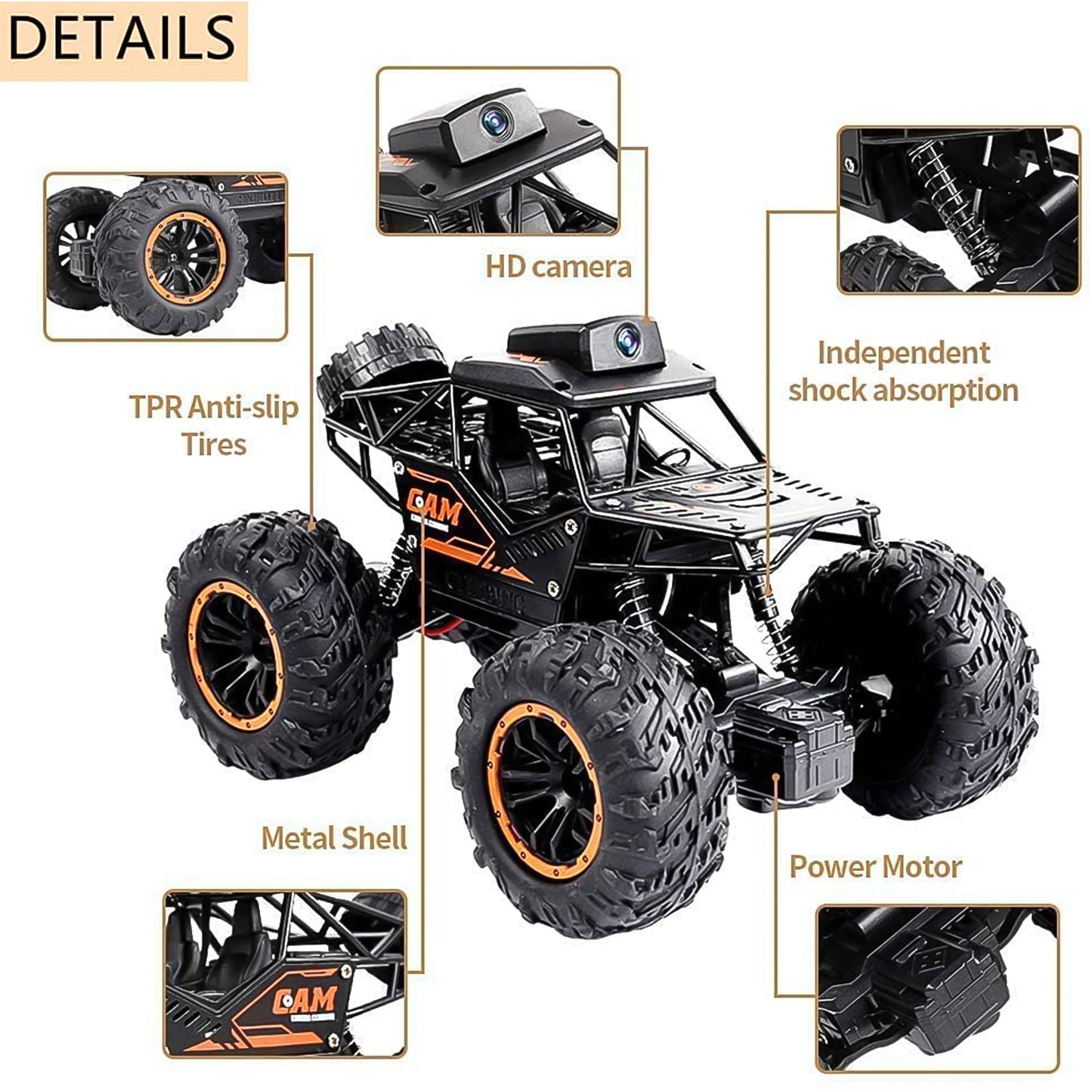 Off-road Remote Control Monster Trucks with Camera