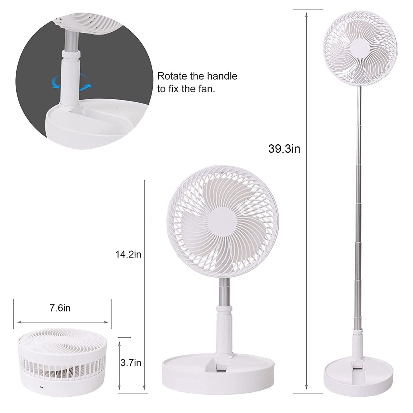 Electric Desktop Height Adjustable Fan