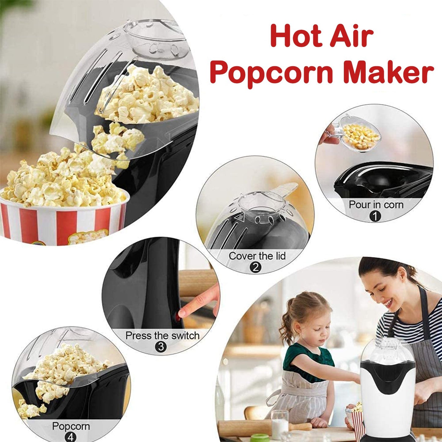 Hot Air Popcorn Popper