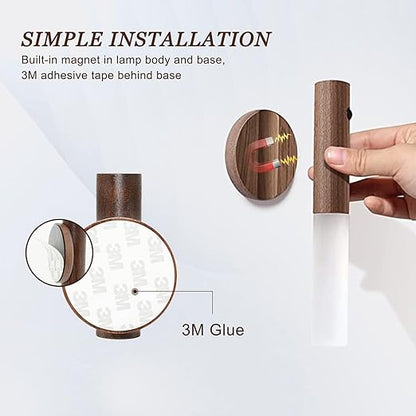Glass Wood Motion Sensor LED Light
