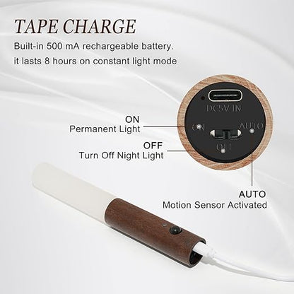 Glass Wood Motion Sensor LED Light