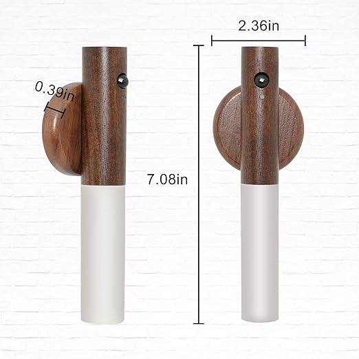 Glass Wood Motion Sensor LED Light