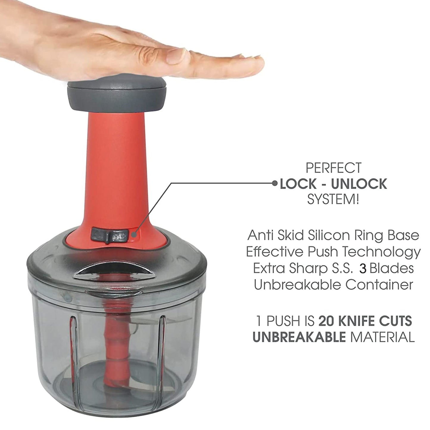 Hand Press Chopper For Kitchen
