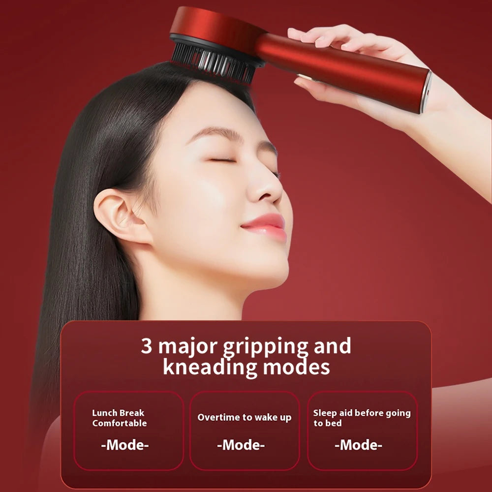 Electric head massager with Red light therapy