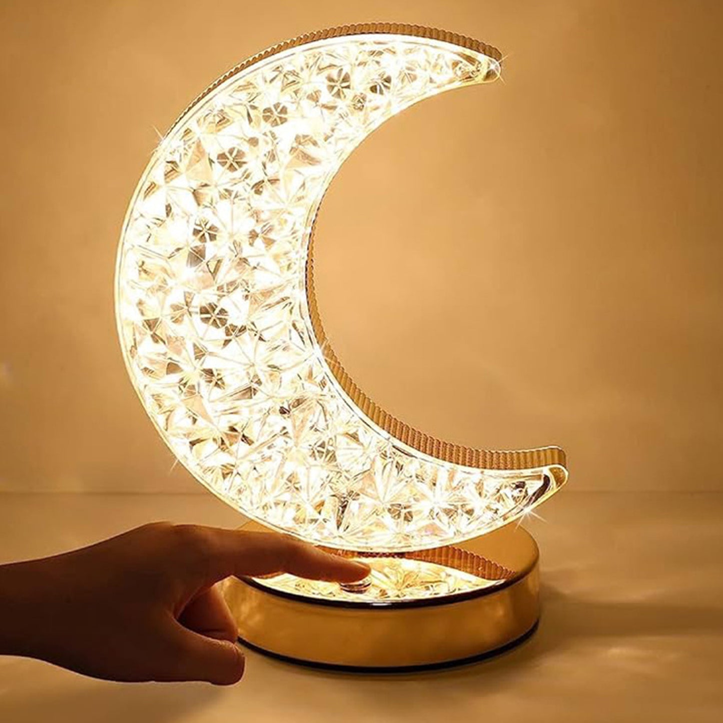 Table Moon Crystal Lamp