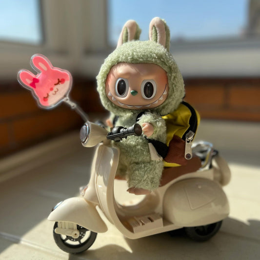 LABUBU Vinyl Doll  Pendant Baby Clothes Accessories Motorcycle Mobile