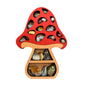 Adorable Mushroom - themed Decor. Wall - mounted Wooden Floating Mushroom Shelf. Ideal as a Crystal Display Shelf or a Rock Gem