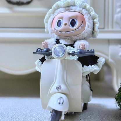 LABUBU Vinyl Doll  Pendant Baby Clothes Accessories Motorcycle Mobile