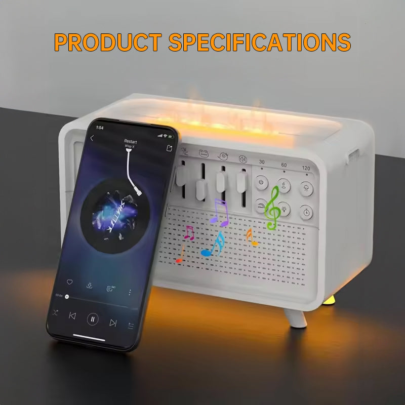 Noise Air Aroma Diffuser Humidifier with Night Light and Bluetooth Speaker