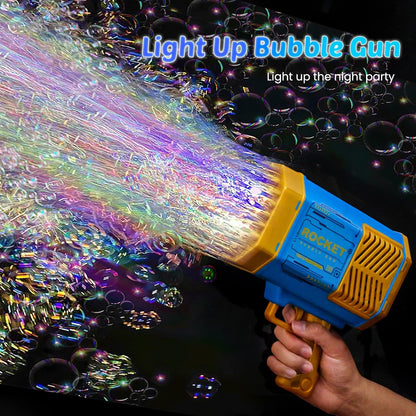Machine Bubble Gun (69 Holes Big Rechargeable Powerful )