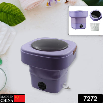 Collapsible Mini Washing Machine With Drain Basket