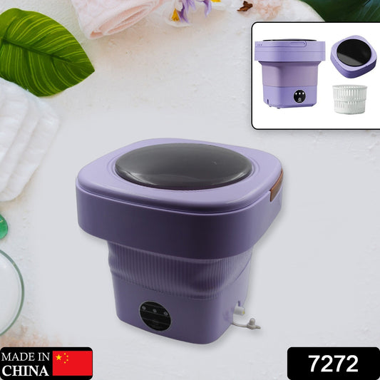 Collapsible Mini Washing Machine With Drain Basket