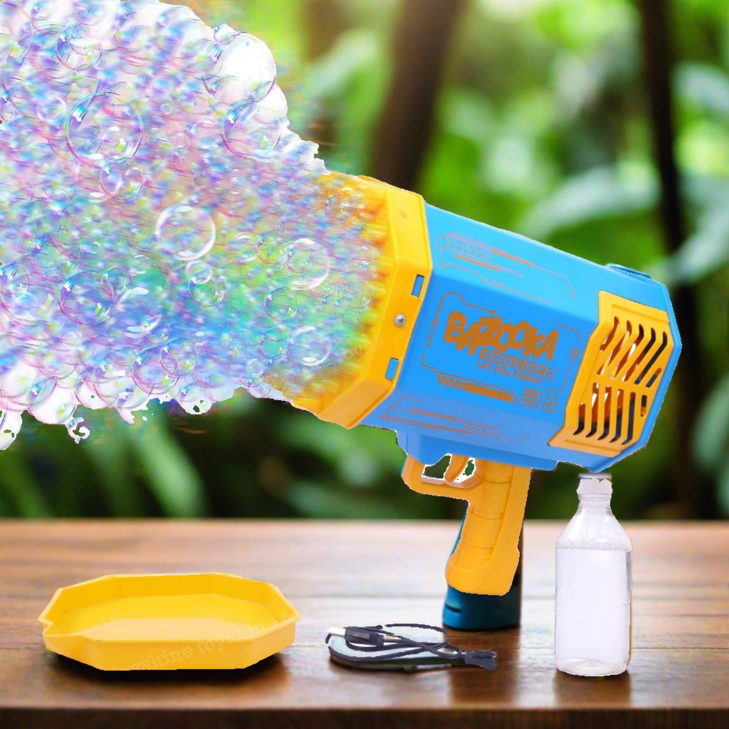 Machine Bubble Gun (69 Holes Big Rechargeable Powerful )