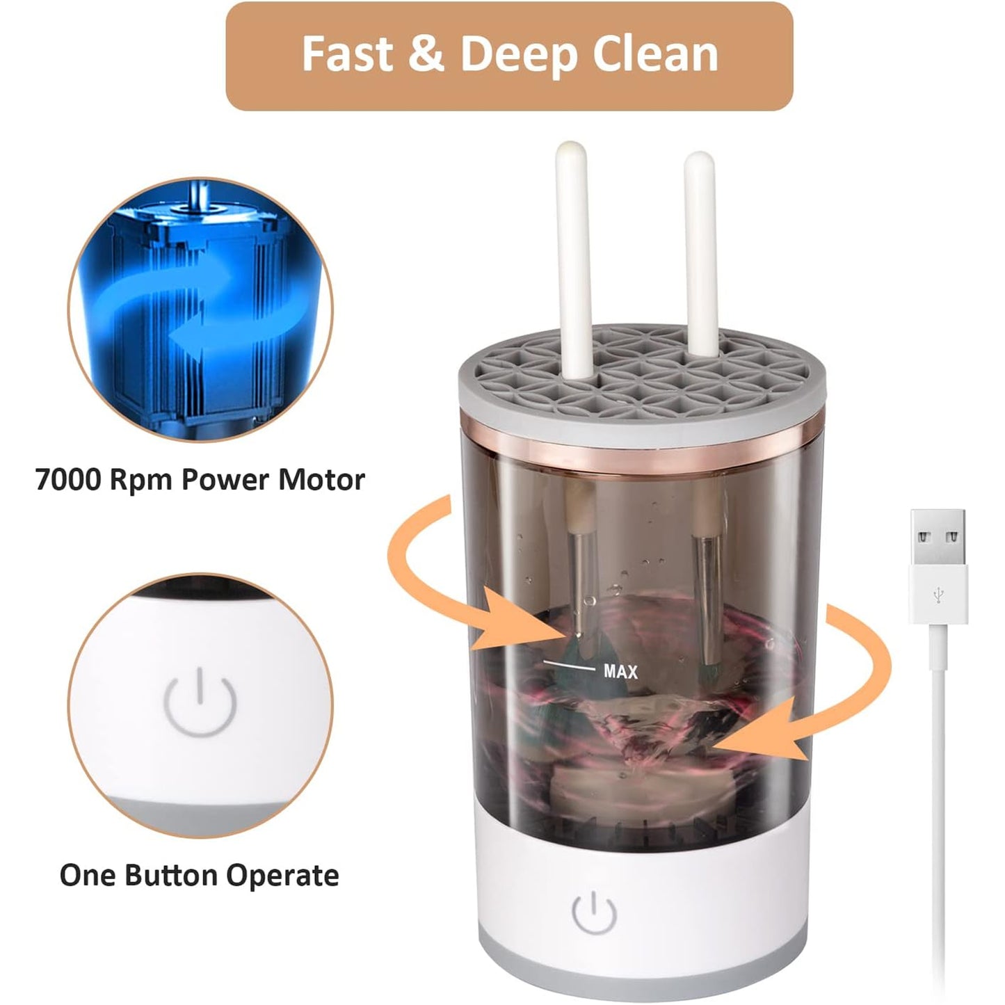 Automatic Makeupbrush Cleaner