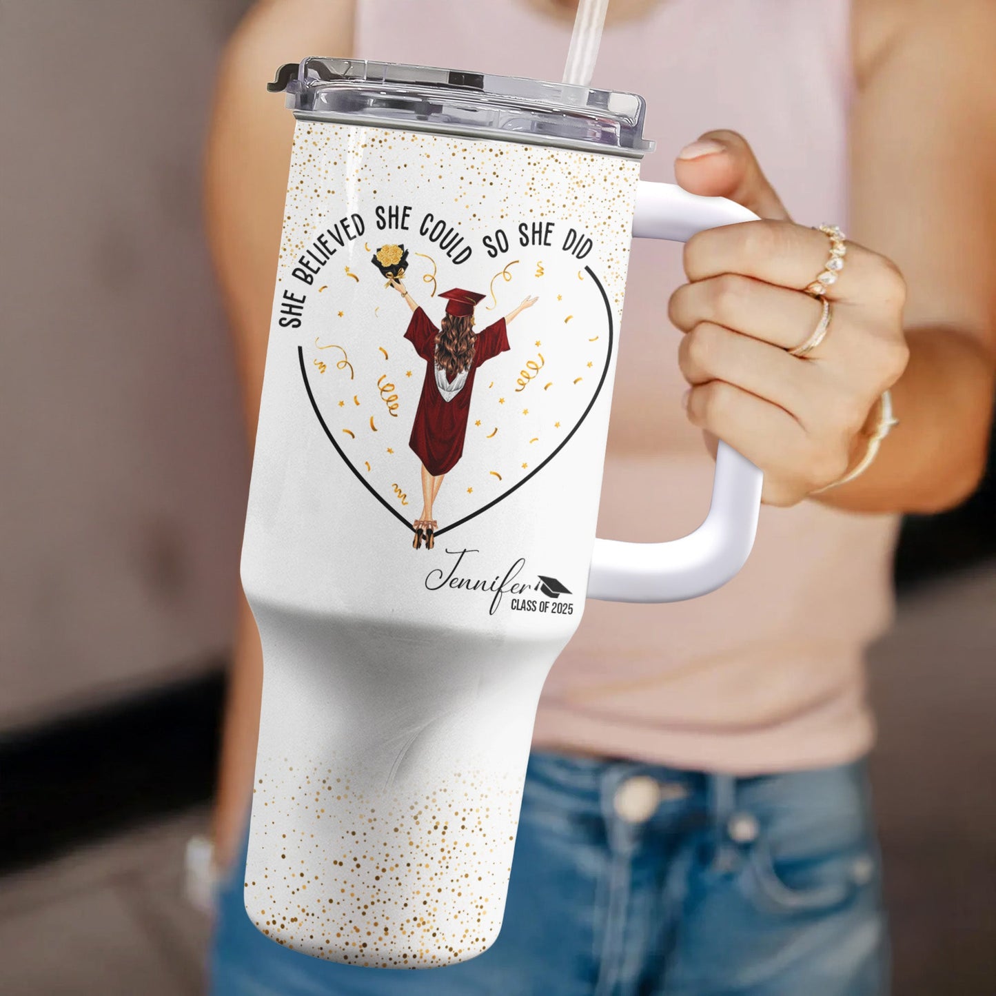 Personalized 40oz Tumbler With Straw