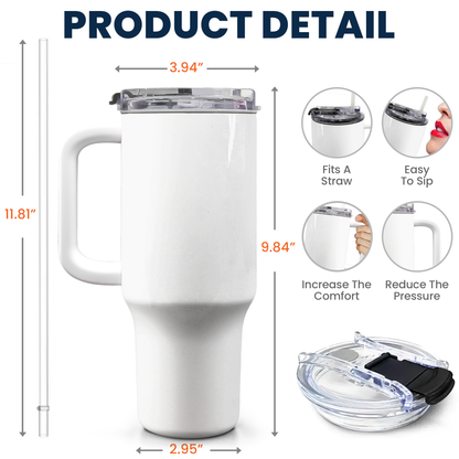 Personalized 40oz Tumbler With Straw