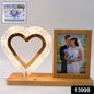 Heart Shape Cystal Led Lamp  Photo Frame Night Lamp  Wedding Gift  Love Couple