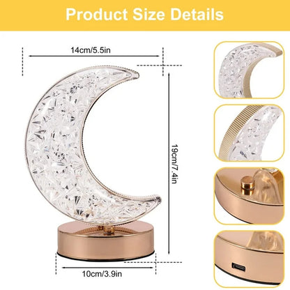 Table Moon Crystal Lamp