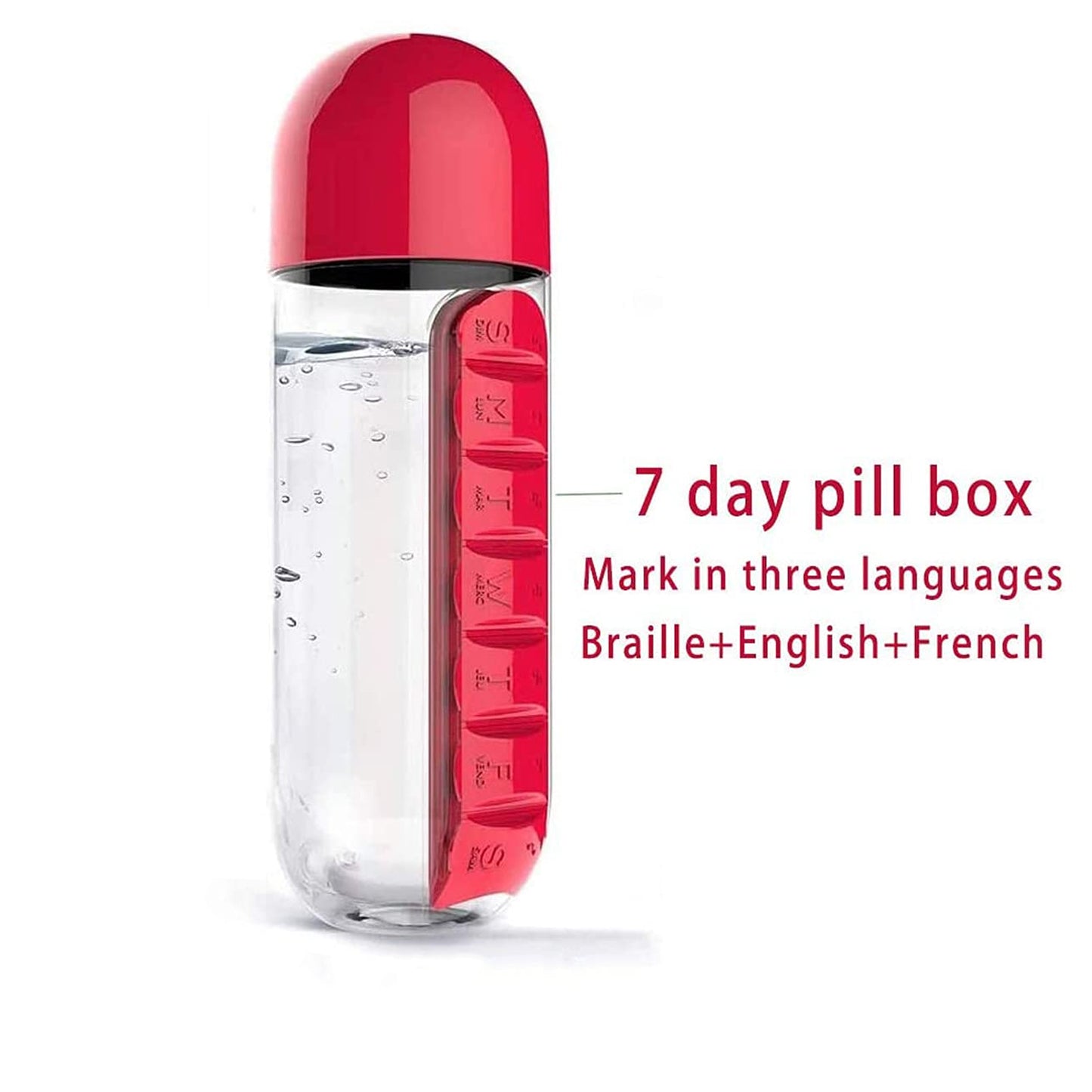 Water Bottle With Pill Organizer