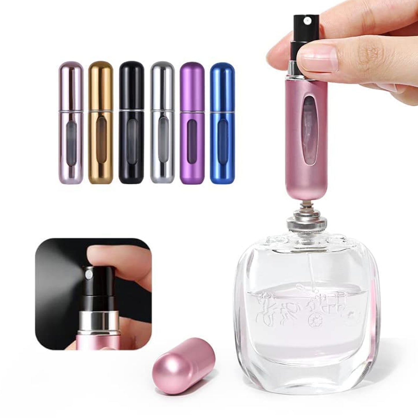 Perfume Empty Spray Bottle (1 Pc  Mix Color)