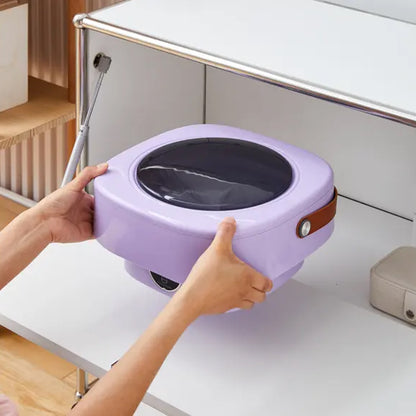Collapsible Mini Washing Machine With Drain Basket
