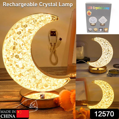 Table Moon Crystal Lamp