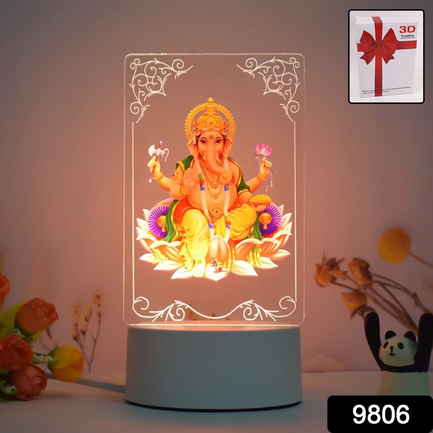 Bappa Blessing Pack - Shri Ganesh LED Lamp + 1lakh money box