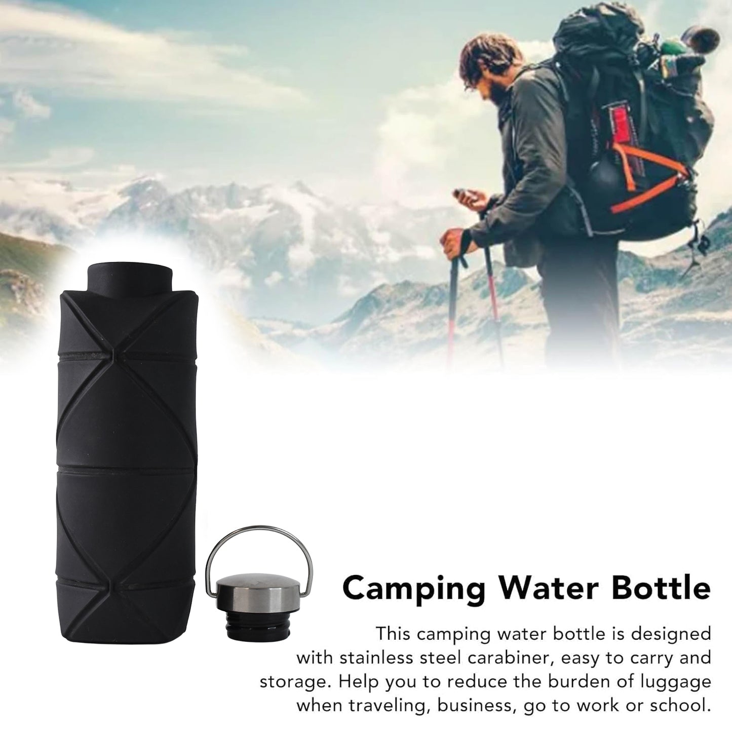 Collapsible Silicone Water Bottle