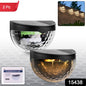 6 Led Solar Powered Wall Mount Fence Light With Honeycomb Shade Design (2 Pc Set)