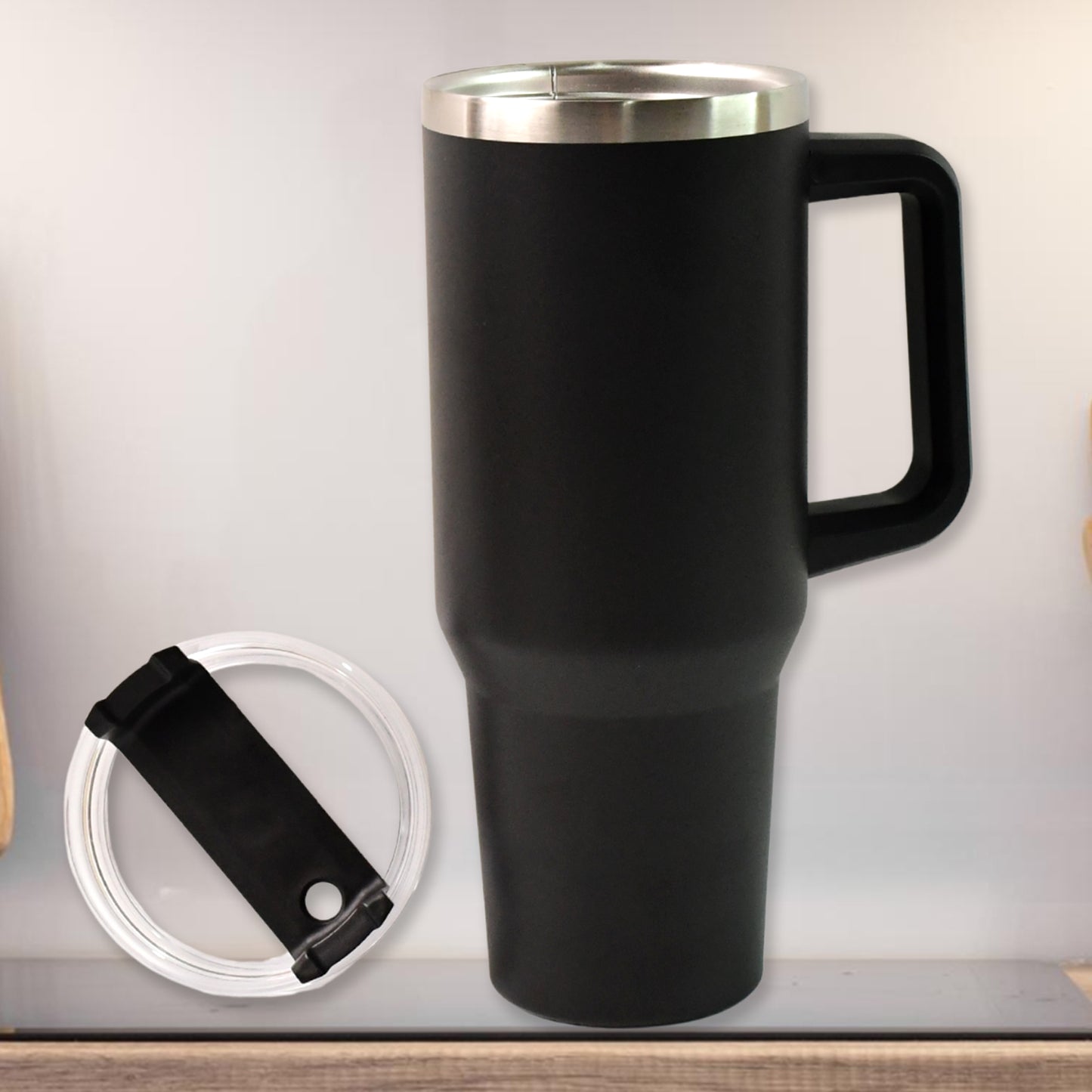Black Extra Large Insulated Travel Mug (1200ml - 1 Pc)