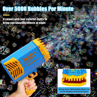 Machine Bubble Gun (69 Holes Big Rechargeable Powerful )