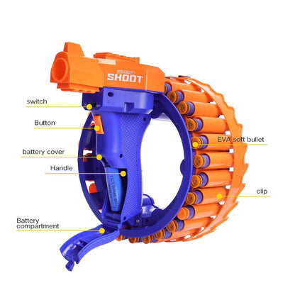 Electric Gun For Children with 28 Soft Bullets