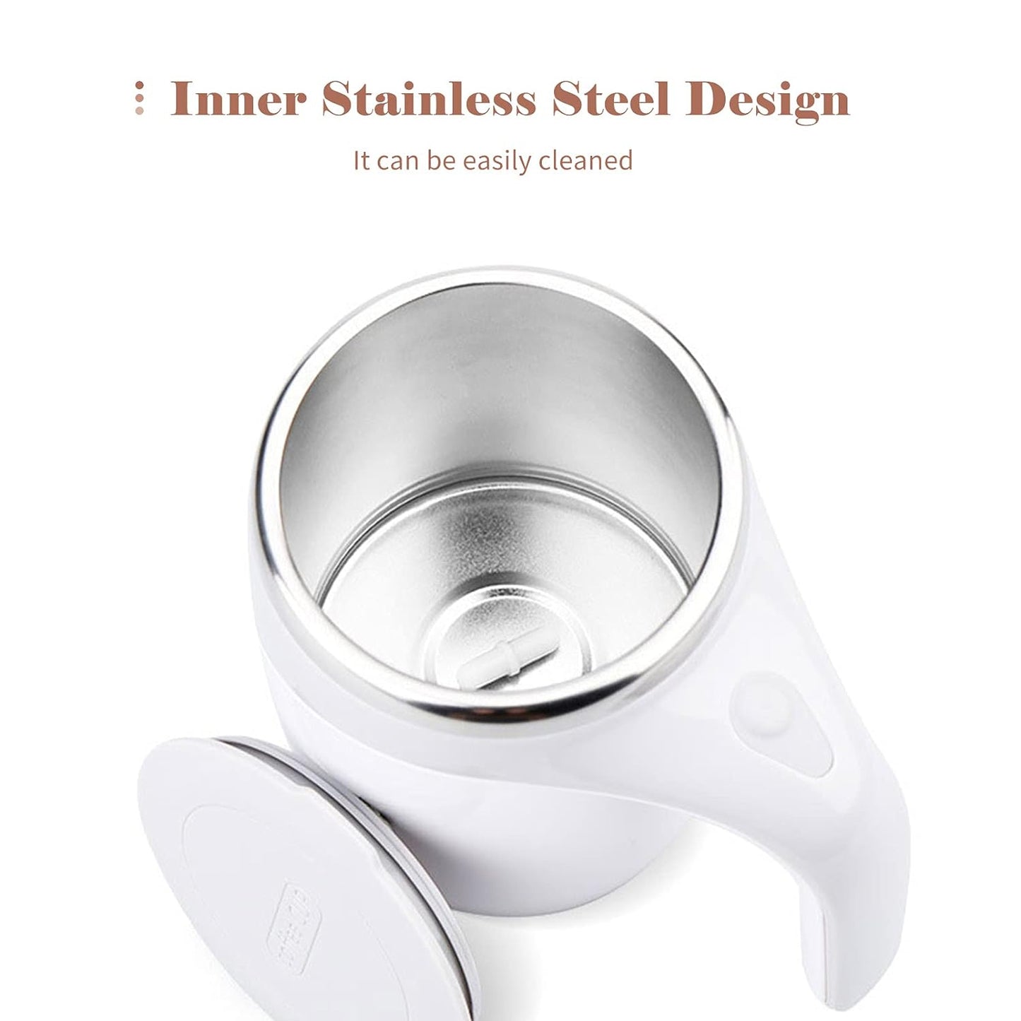 Magnetic Stirring Coffee Cup  Stainless Steel Mug