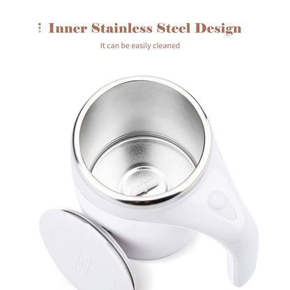 Magnetic Stirring Coffee Cup  Stainless Steel Mug