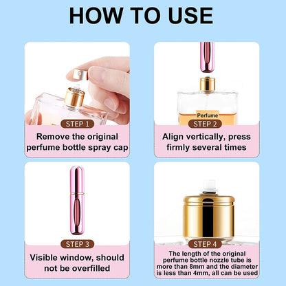 Perfume Empty Spray Bottle (1 Pc  Mix Color)