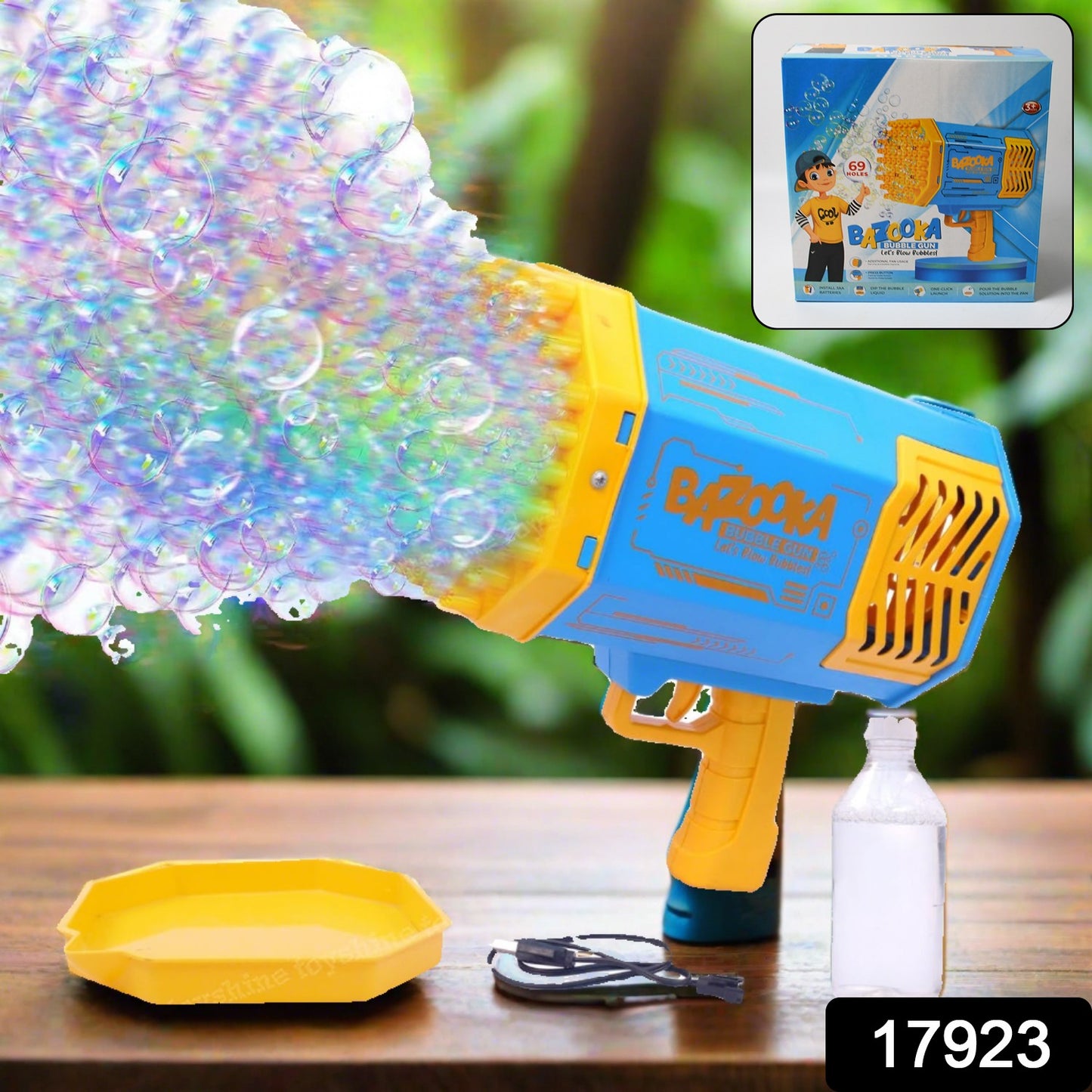 Machine Bubble Gun (69 Holes Big Rechargeable Powerful )