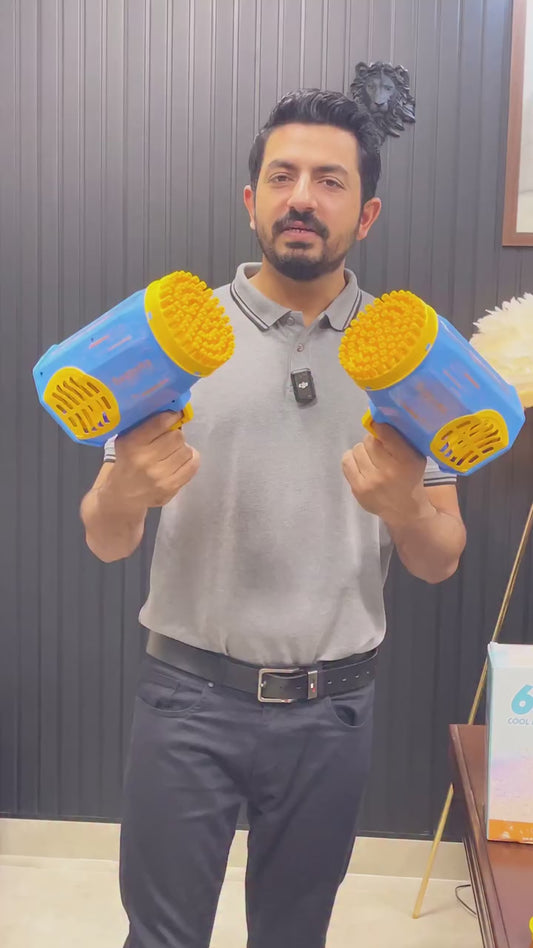 Machine Bubble Gun (69 Holes Big Rechargeable Powerful )