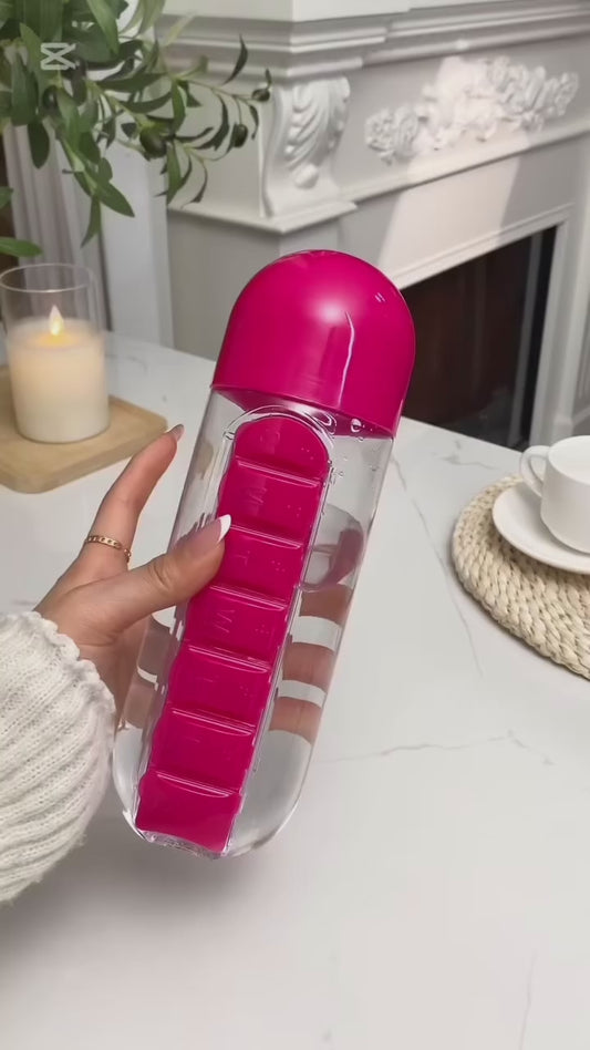 Water Bottle With Pill Organizer