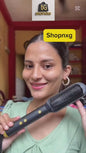 Hair Straightener Massaging Hair Scalps And Head.