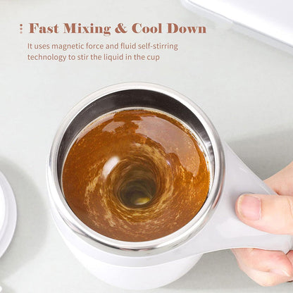 Magnetic Stirring Coffee Cup  Stainless Steel Mug