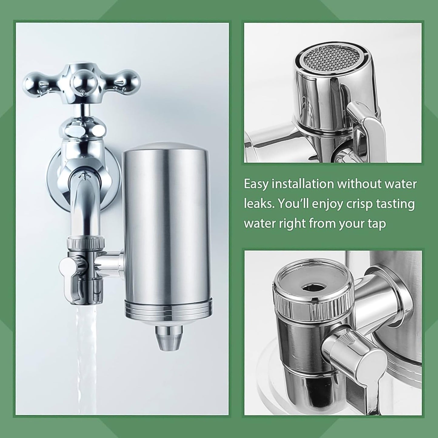 NXG-Stainless  Steel Faucet Mount Water Filter Water Purifier