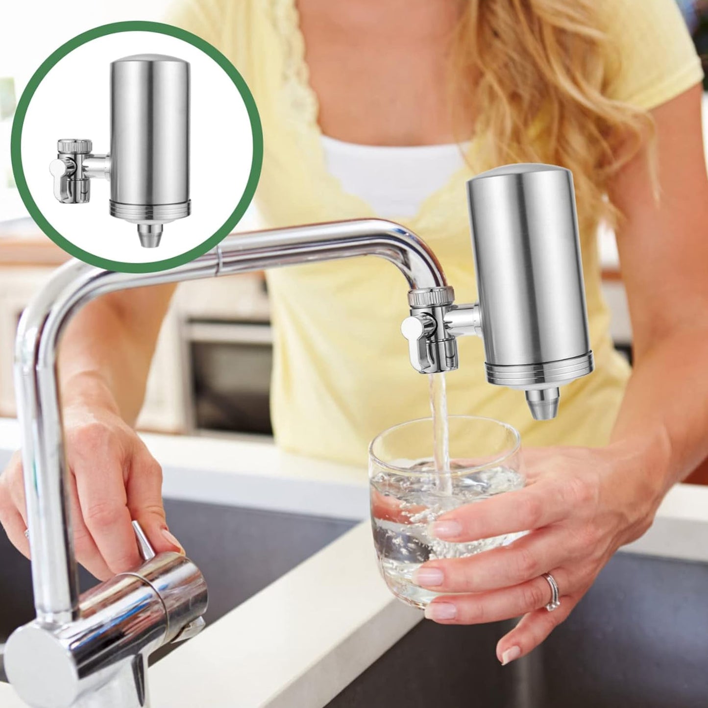 NXG-Stainless  Steel Faucet Mount Water Filter Water Purifier