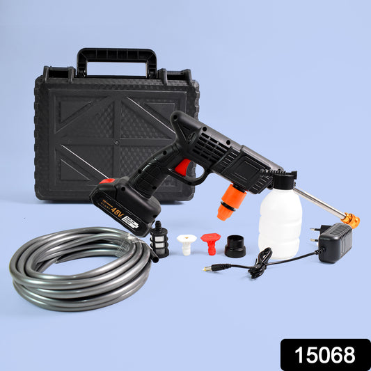 Wireless High Pressure Water Spray Gun (48v  With Small Box  Small Adaptor  1 Set)